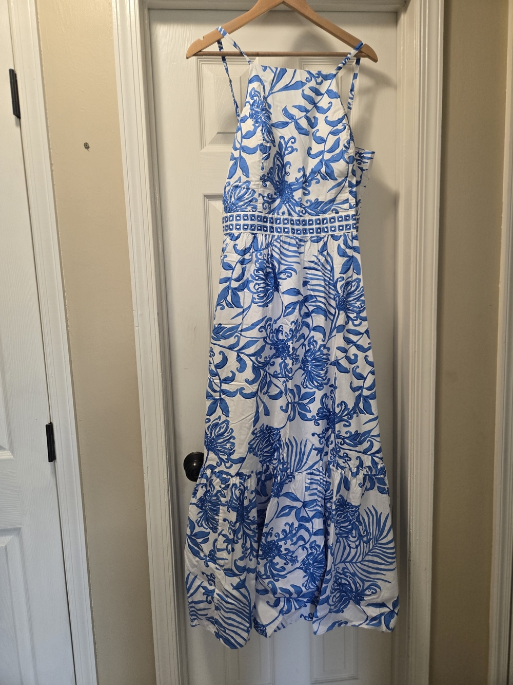Lilly Pulitzer Blue White Halter Dress